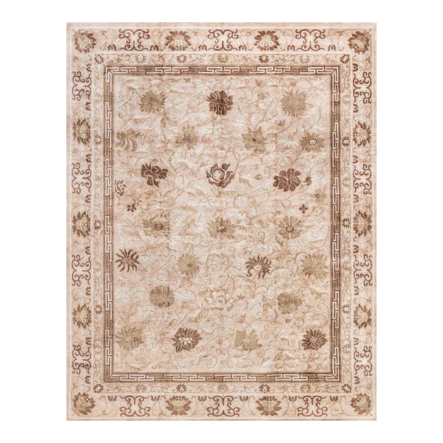 Modern Traditional-Inspired Hand-Knotted Silk Rug by Doris Leslie Blau For Sale
