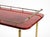 Large Vintage Red Goatskin Serving Bar Cart by Aldo Tura, 1960s For Sale - Image 13 of 18