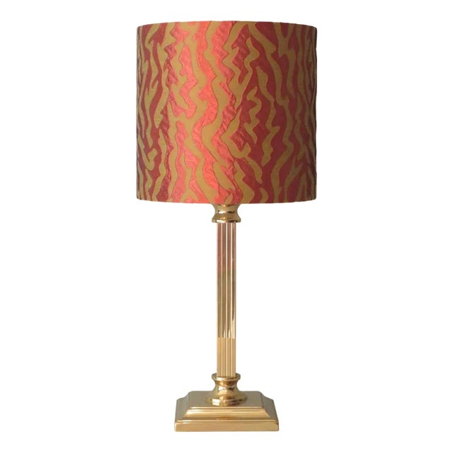 Large Hollywood Regency Style Column Table Lamp from Herda, Netherlands, 1970s For Sale