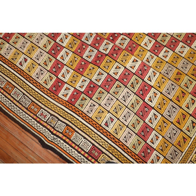 Textile Mid-20th Century Zabihi Collection Turkish Jajim Flatweave For Sale - Image 7 of 9