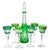 Green Green Overlay Crystal Glasses from Baccarat, 1940, Set of 7 For Sale - Image 8 of 8
