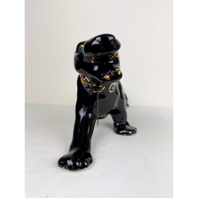 Ceramic Vintage Mid-Century Modern Sleek Black Panther Ceramic Figurine For Sale - Image 7 of 12