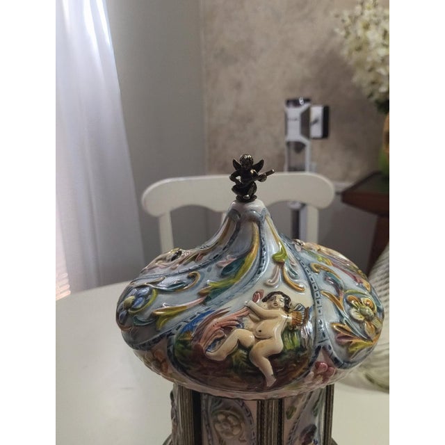 Reuge Capodimonte Porcelain Musical Carousal For Sale - Image 13 of 15