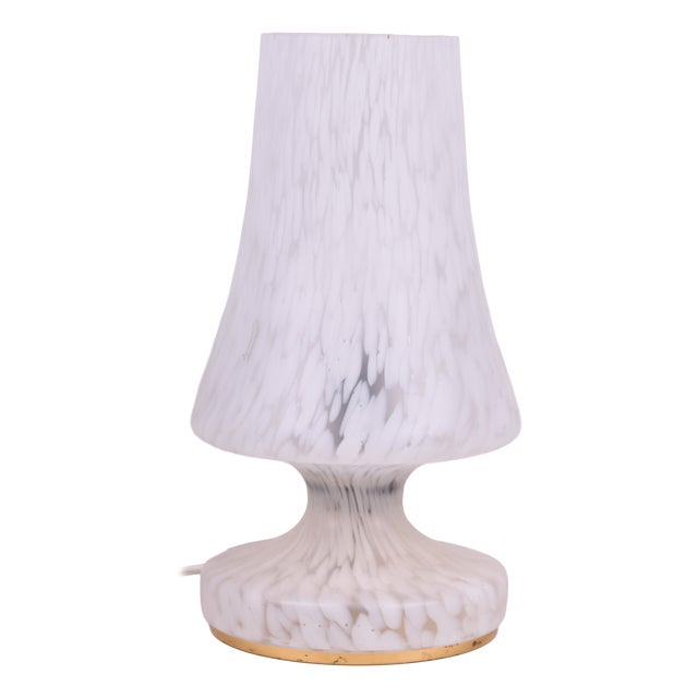 Mid-Century Table Lamp in Glass, Czech, 1960s For Sale