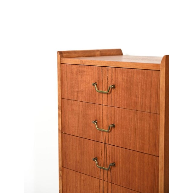 Small Scandinavian Teak Chest of Drawers, 1950s For Sale - Image 6 of 10