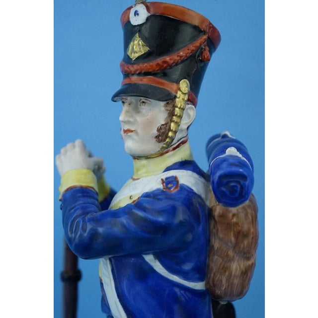 20th Century Porcelain Napoleonic Soldier of the Neuchatel Battalion from Carl Thieme's Potschappel Factory For Sale - Image 13 of 18