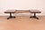 Brown Baker Furniture Regency Banded Mahogany Double Pedestal Extension Dining Table, Newly Refinished For Sale - Image 8 of 17
