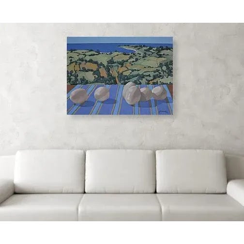 Fresh Eggs on My Veranda Sill' is an original 24"x32" acrylic and oil on stretched canvas painted in my Maui studio. It...