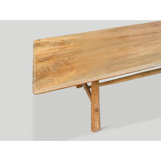 Andrianna Shamaris Mid Century Couture Hand Carved Dining Table or Console For Sale - Image 13 of 18
