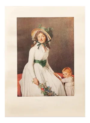Jacques-Louis David "Madame Seriziat", 1940s After First Edition Neoclassical Swiss Photogravure