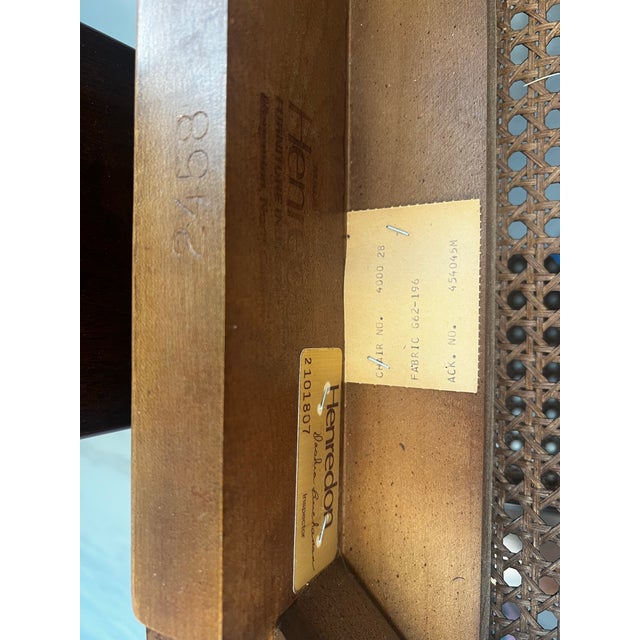 Set of 6 Henredon Regency Chinoiserie Mahogany & Cane Dining Chairs - Est. 1970s For Sale - Image 10 of 12