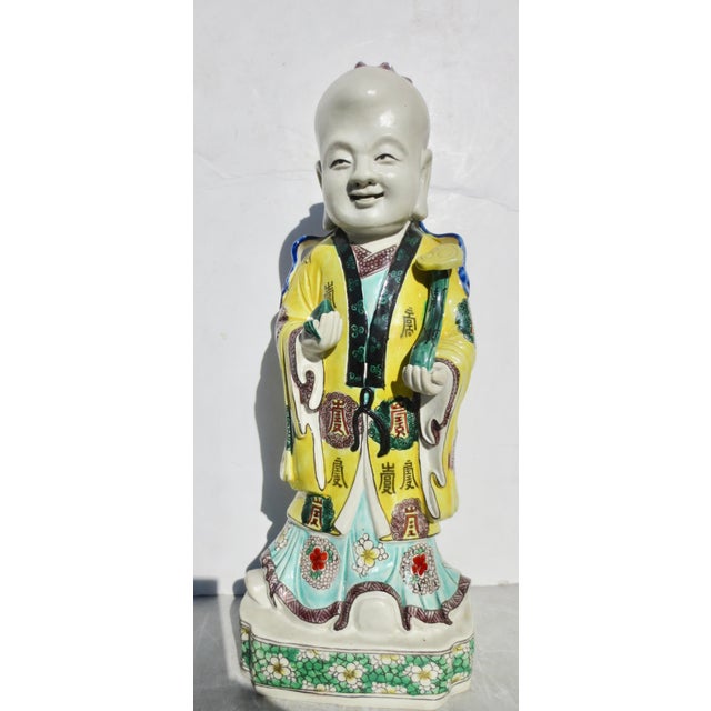 Chinese Porcelain Shoulao, the God of Longevity Circa 1960s For Sale In New York - Image 6 of 12