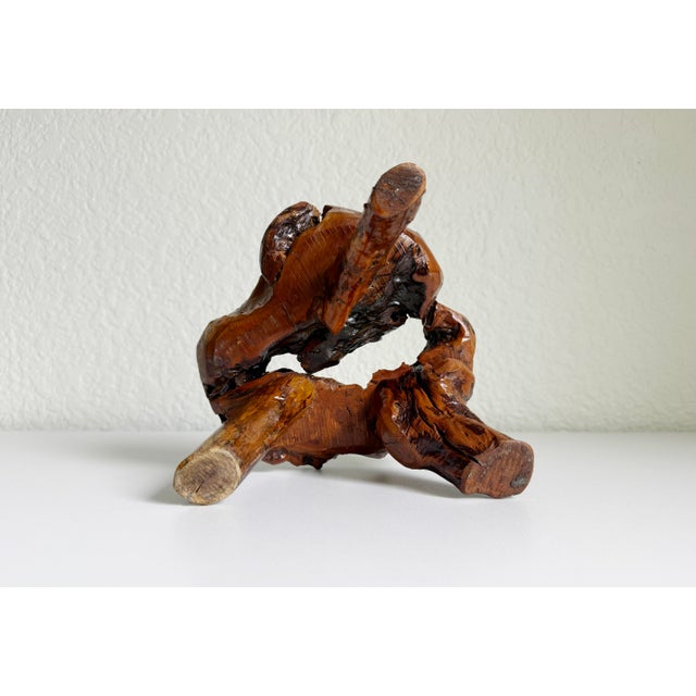 Brown Vintage Olive Root Pedestal Riser For Sale - Image 8 of 11