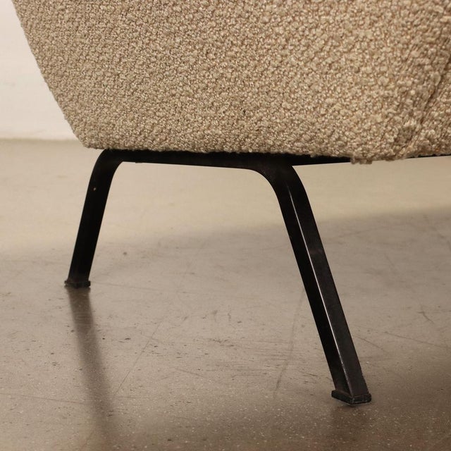 Vintage Sofa in Fabric & Enamelled Metal, 1960s For Sale - Image 6 of 10