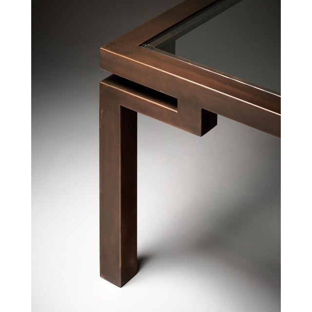 French Vintage Copper Coffee Table For Sale - Image 4 of 9