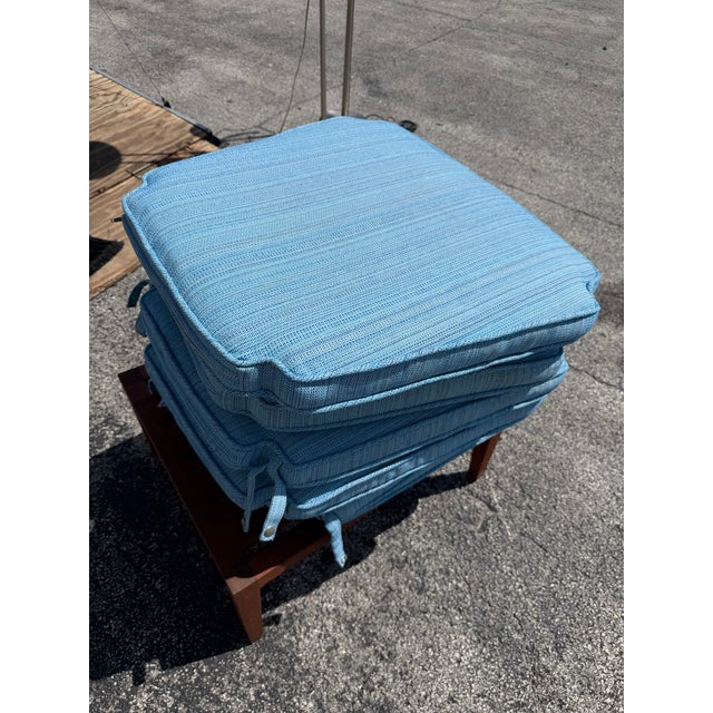 Vintage Brown Jordan Solid Teak Slat-Back Outdoor Barstools - Set of 4 For Sale - Image 11 of 11