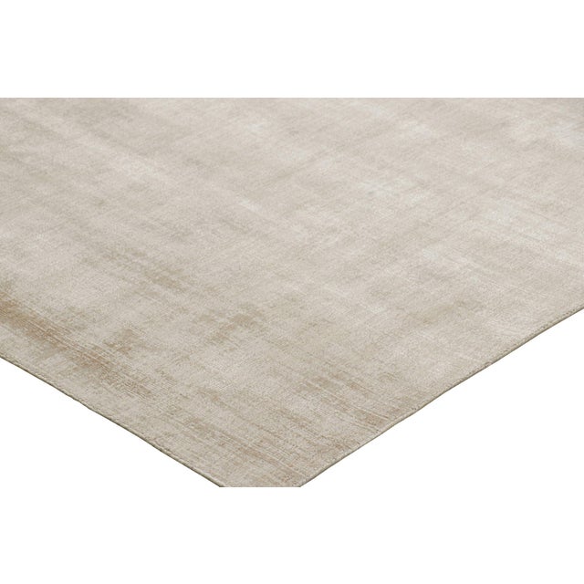 Rug & Kilim’s Oversized Contemporary Textural Solid Rug in Light Beige Tones - 10x17 For Sale In New York - Image 6 of 7