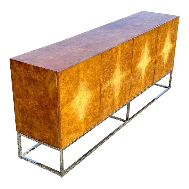 Milo Baughman for Thayer Coggin Burl Credenza For Sale