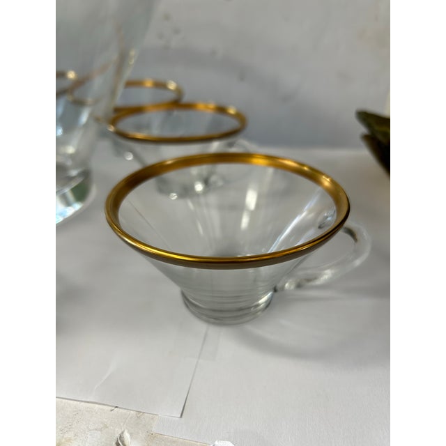 Hollywood Regency 1980s Dorothy Thorpe Style Punch Bowl Set- 9 Pieces For Sale - Image 3 of 4