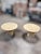 Contemporary Pair of Vintage 1970s Italian Travertine Scalloped Edge End Tables – 27.75" Diameter For Sale - Image 3 of 18