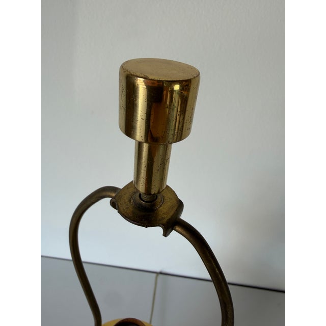 Metal 1980s Vintage Postmodern Frederick Cooper Brass & Lucite Table Lamp For Sale - Image 7 of 12