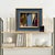This is a new abstract oil painting in rich tones of blue, olive green and beige. The oil painting is done on a hardboard...