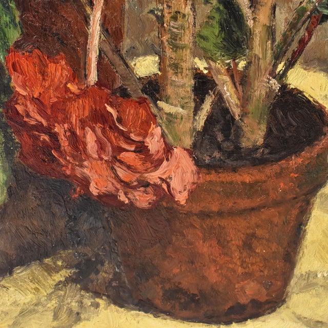 Guinegault Jean Paul, Vase of Spring Flowers, 20th Century, Oil Painting on Canvas, Framed For Sale - Image 8 of 11