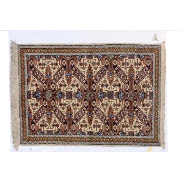 Beige 1970's Persian Ardebil, 3'9" X 5'6" For Sale - Image 8 of 8