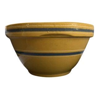 Late 20th Century Large Yelloware Pottery Bowl For Sale
