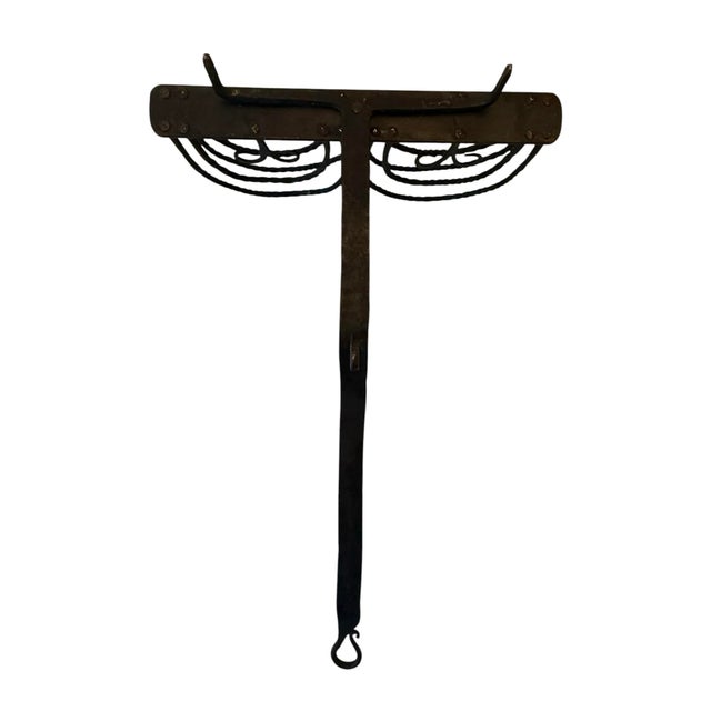 Late 18th Century American Colonial Hand-Forged Wrought Iron Rotary Toaster For Sale - Image 9 of 12
