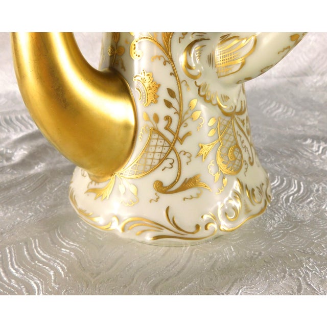 Late 18th Century Tressemanes and Vogt Limoges Chocolate Pot With Raised Gold Trim For Sale - Image 4 of 16