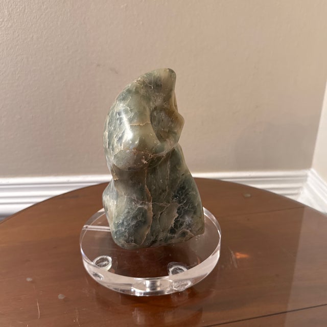 Vintage Green Onyx and Lucite Abstract Sculpture For Sale In Atlanta - Image 6 of 11