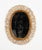 Brown Mid-Century Oval Rattan and Bamboo Wall Mirror attributed to Franco Albini, Italy, 1960s For Sale - Image 8 of 10