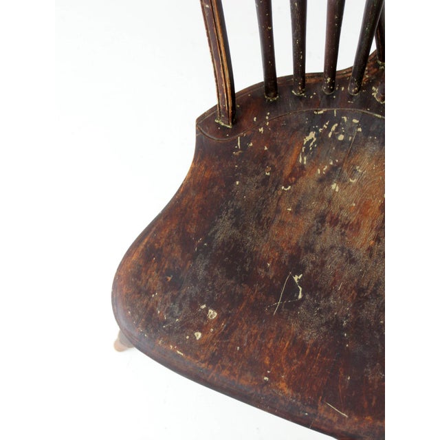 Antique 19th Century Brace Back Windsor Chair For Sale - Image 13 of 17
