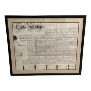 1860 Land Indenture Document With Wax Seals