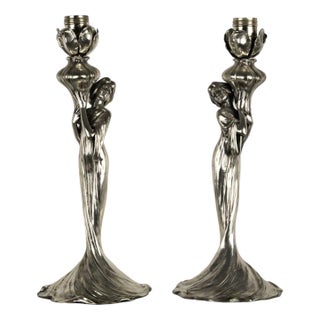 Antique Table Lamps from WMF, 1890s, Set of 2 For Sale