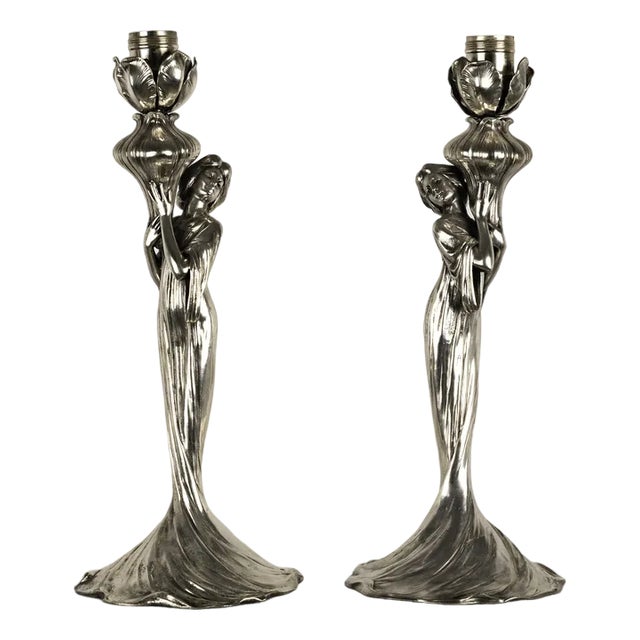 Antique Table Lamps from WMF, 1890s, Set of 2 For Sale