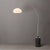 Mid-Century Modern 1980s 92" Nova of California Morelli Tambo Mid Century Floor Lamp, 1980s - Modern Arc Lamp, Dark Oak Base, Satin Nickel, Dimmable For Sale - Image 3 of 6