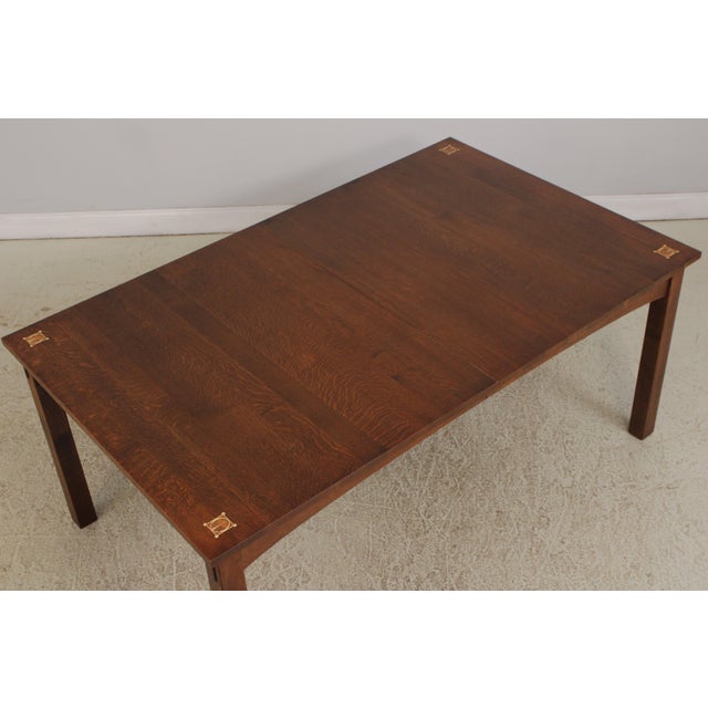 2010s Stickley Harvey Ellis Arts & Crafts Dining Room Table For Sale - Image 5 of 18