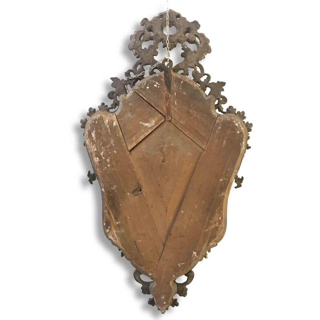 Gilded Carved Wooden Mecca Mirrors, Set of 2 For Sale - Image 6 of 7