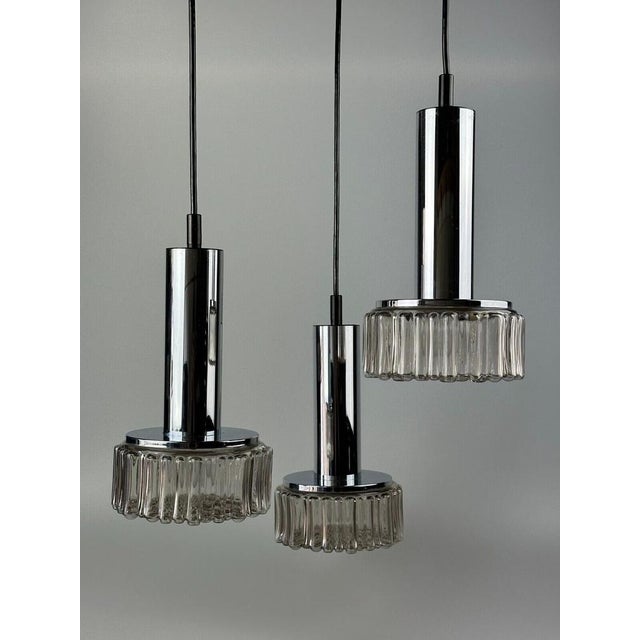 Flame Cascade Lamp in Chrome Glass by Staff Leuchten, Germany, 1970s For Sale - Image 6 of 18