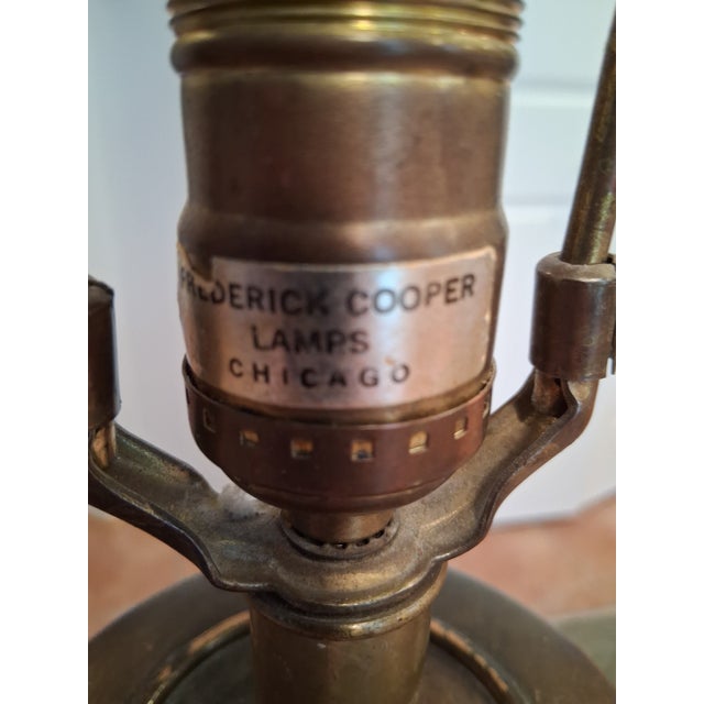Antique White Vintage Frederick Cooper Double Happiness Lamp For Sale - Image 8 of 11