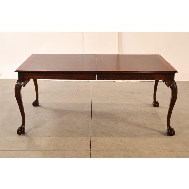 Stickley Chippendale Style Mahogany Expandable Dining Table For Sale - Image 14 of 18