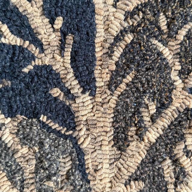 20th Century American Draft Horse Hooked Rug on Custom Wall Mount For Sale - Image 9 of 17