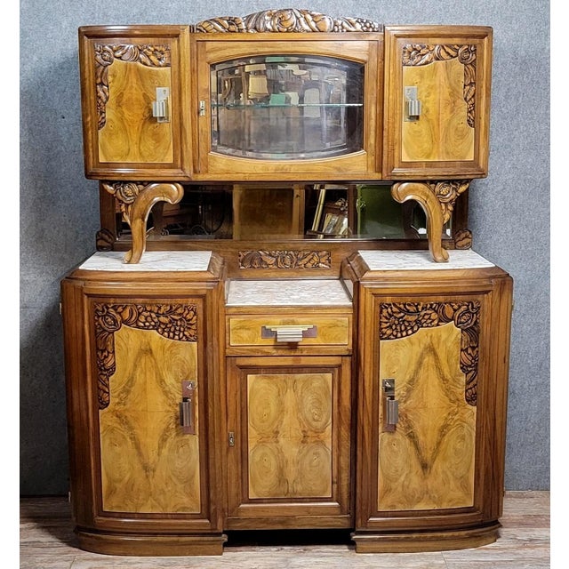 Brown Art Deco Curved Cupboard in Mahogany, 1930s For Sale - Image 8 of 8