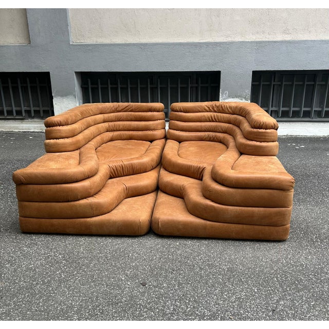 Modern Model DS1025 Modular Sofa in Brown Leather by Ubald Klug for de Sede, 2000s For Sale - Image 15 of 18