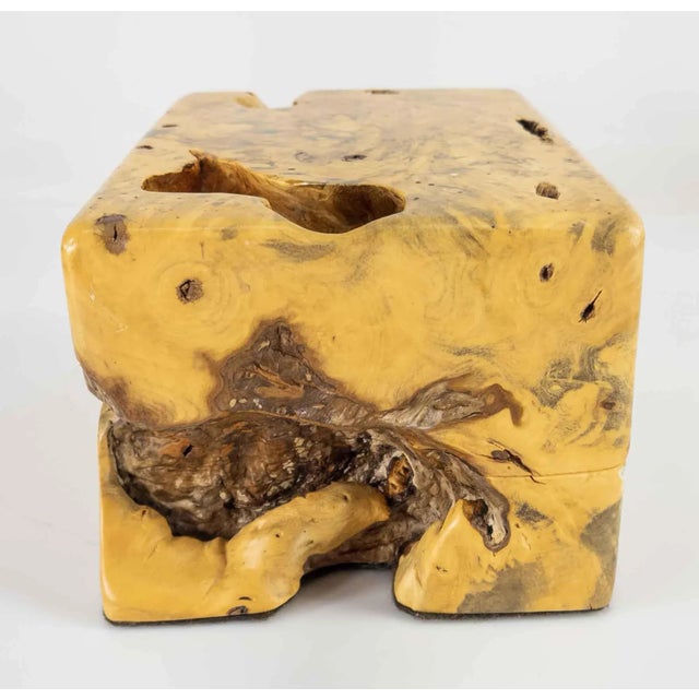 Late 20th Century Mid Century Burlwood Decorative Box For Sale - Image 5 of 10