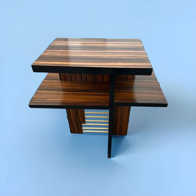 Art Deco Pedestal Table in Macassar Ebony, 1930s For Sale - Image 6 of 12