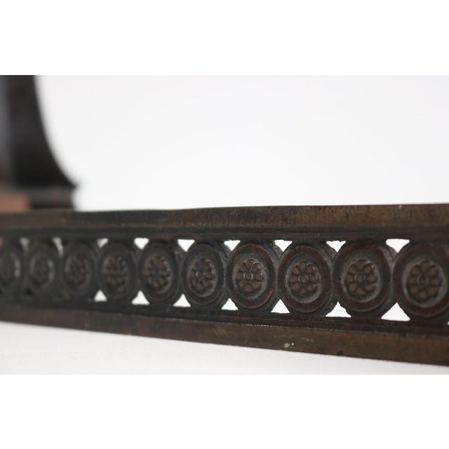 Antique French Lion Griffin Fireplace Fender Set with Integrated Tool Holders, 19th Century, Set of 3 For Sale - Image 6 of 13