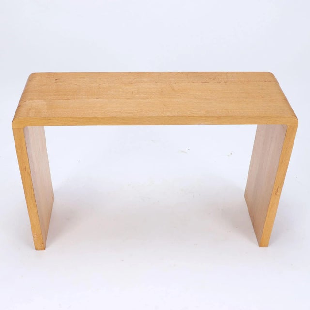 A Pair of Waterfall Cerused Oak Console Tables. Contemporary For Sale In Philadelphia - Image 6 of 10